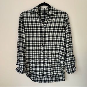 Madewell B&W Plaid Flannel